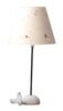 Handcrafted Hemp Garden Paper Table Lamp with Marble Base