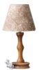 Handcrafted Lokta Fiber Paper Lampshade with Mango Wood Base Lamp