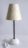 Handcrafted Hemp Fiber & Lace Lampshade with Marble Base Table Lamps