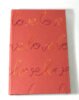 Red color with red silk yarn script embroidery love paper notebook