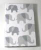 White color paper with two color elephant print cover notebook