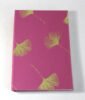 Hardcover classy pink color handmade paper multicolored flower screen print notebook