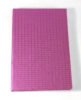 Metallic pink color sheet embossed checks cover notebook