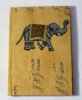 Antique Looking Elephant Front Cover Screen Hand Print Notebook