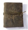 Tree Design Embossed Travel Leather Journal